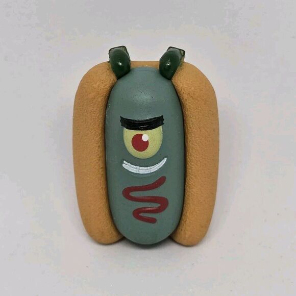 Spongebob Plankton Hotdog Mini Figure FUN with FOOD FIGURINE - Picture 1 of 2